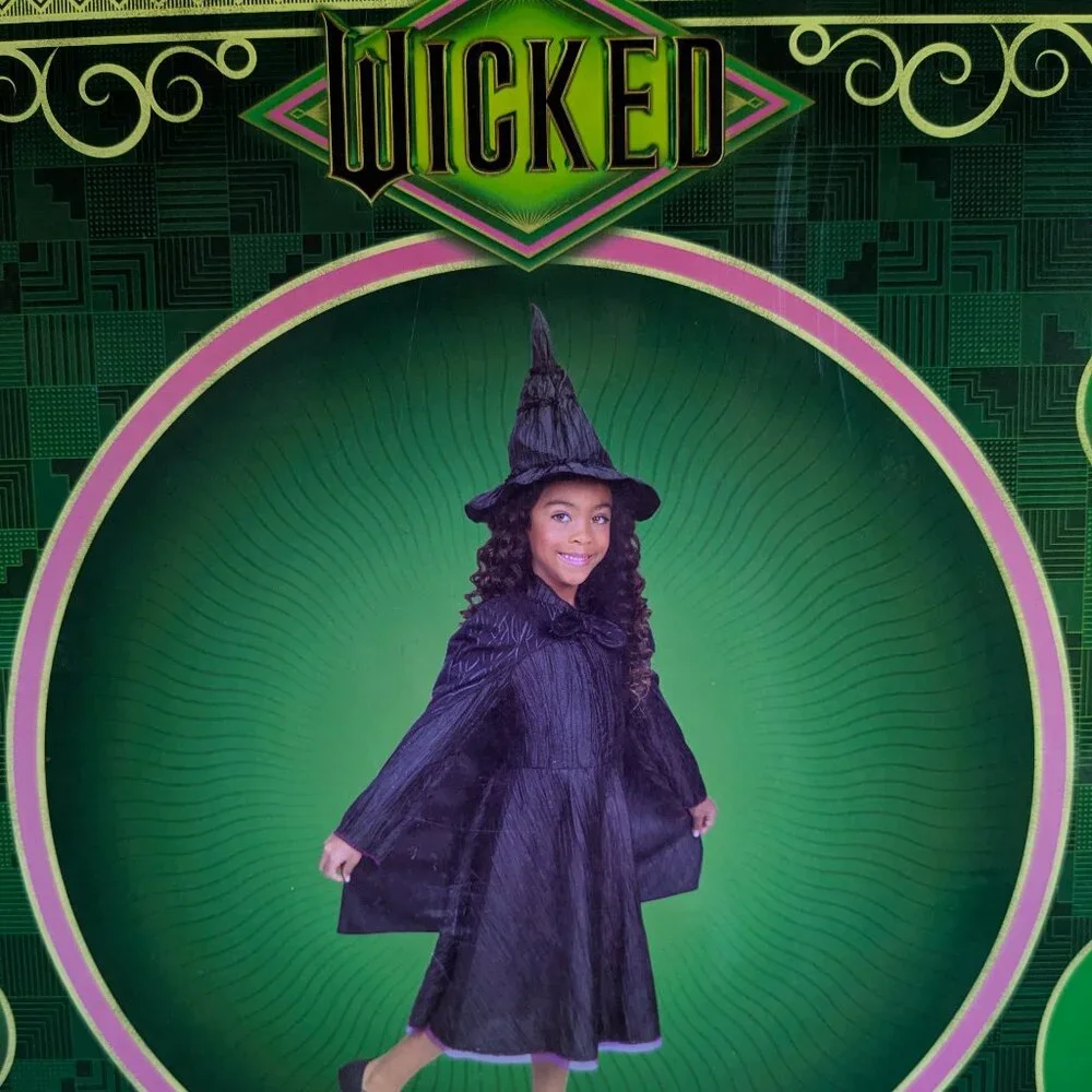 BRAND NEW: CHILD'S DELUXE WICKED ELPHABA COSTUME - Size 4-6x